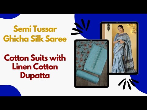 Load and play video in Gallery viewer, Semi Tussar Ghicha Silk Saree-3584- Pre order
