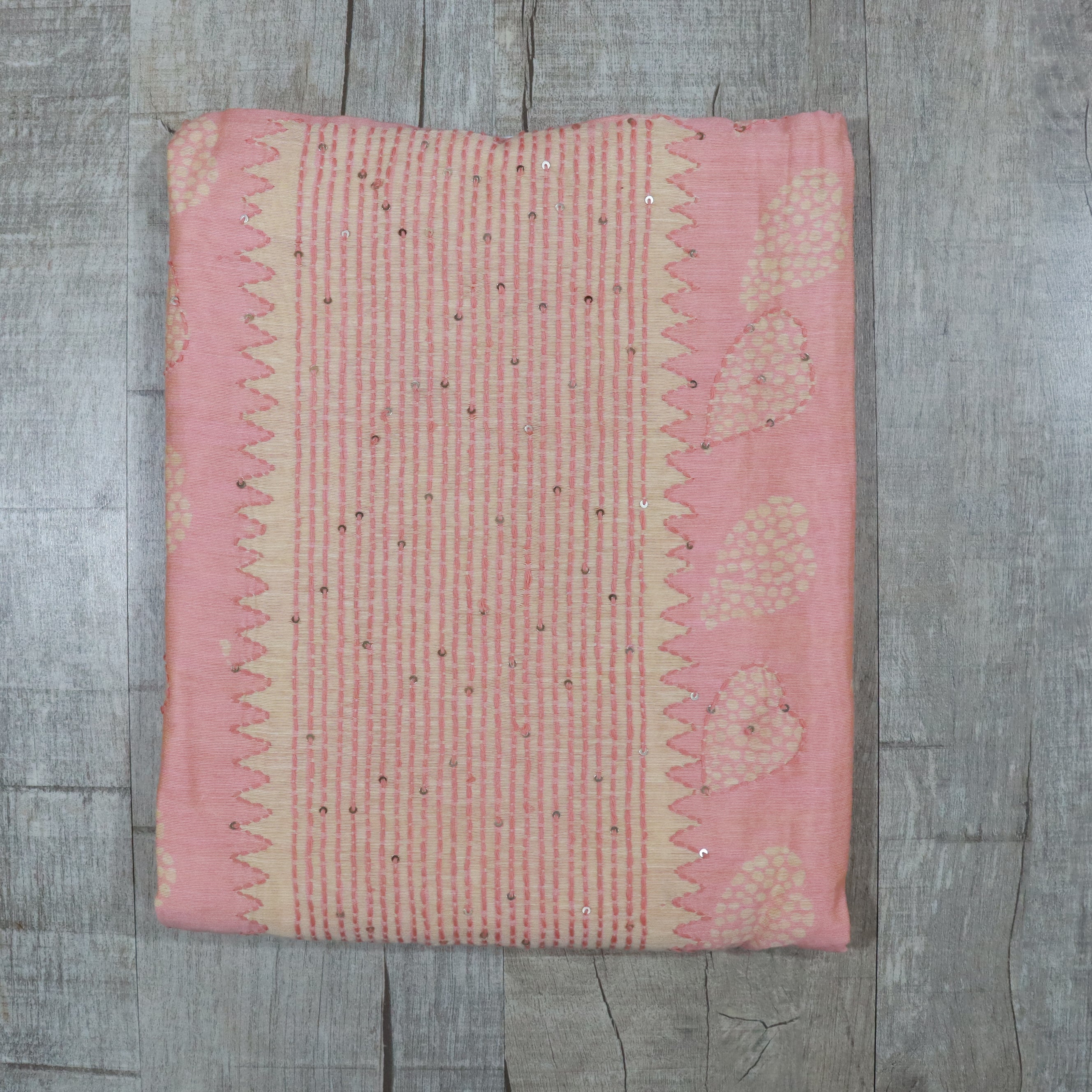 Load image into Gallery viewer, Pink Chanderi Cotton Unstitched Suit
