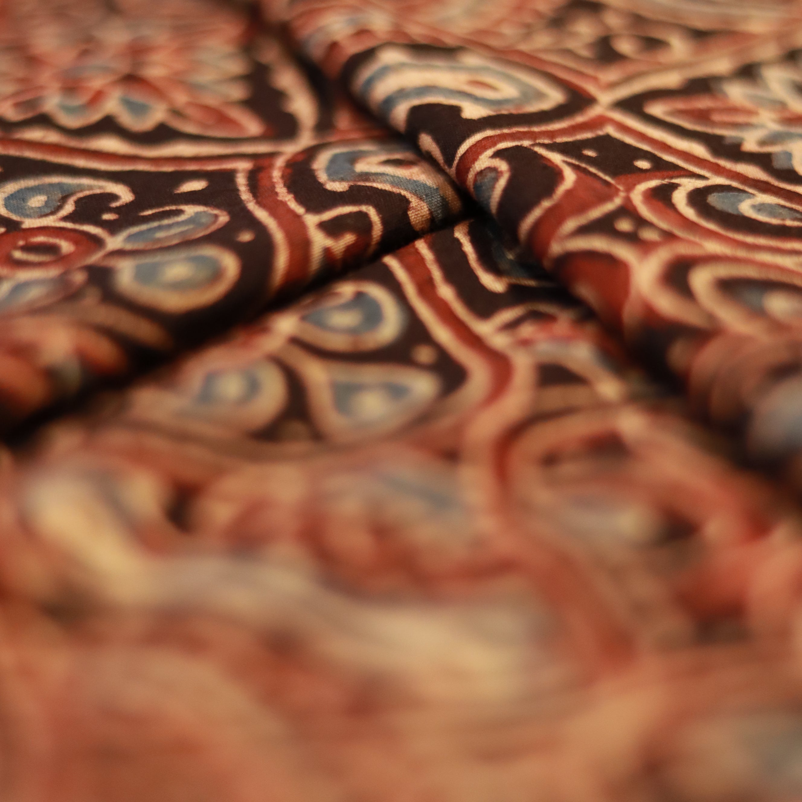 Load image into Gallery viewer, Black Pure Cotton Ajrakh Fabric-3330
