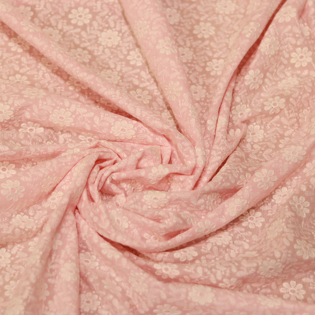 Baby Pink Pure Cotton Fabric-3355