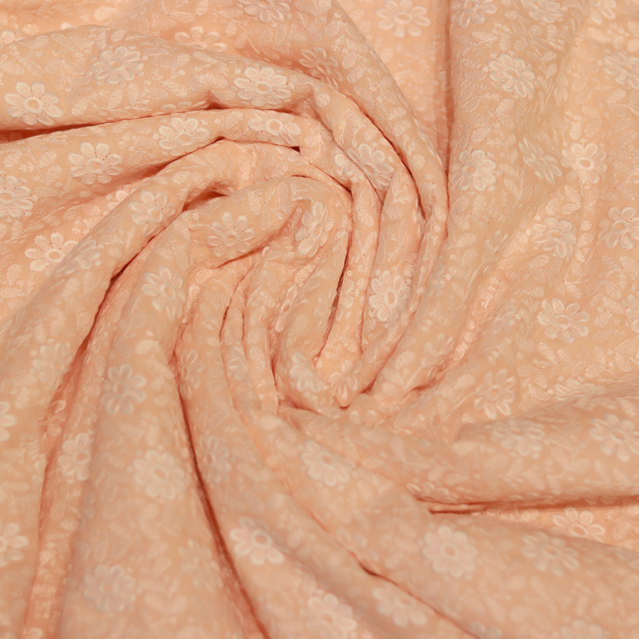 Load image into Gallery viewer, Peach Pure Cotton Fabric- 3355
