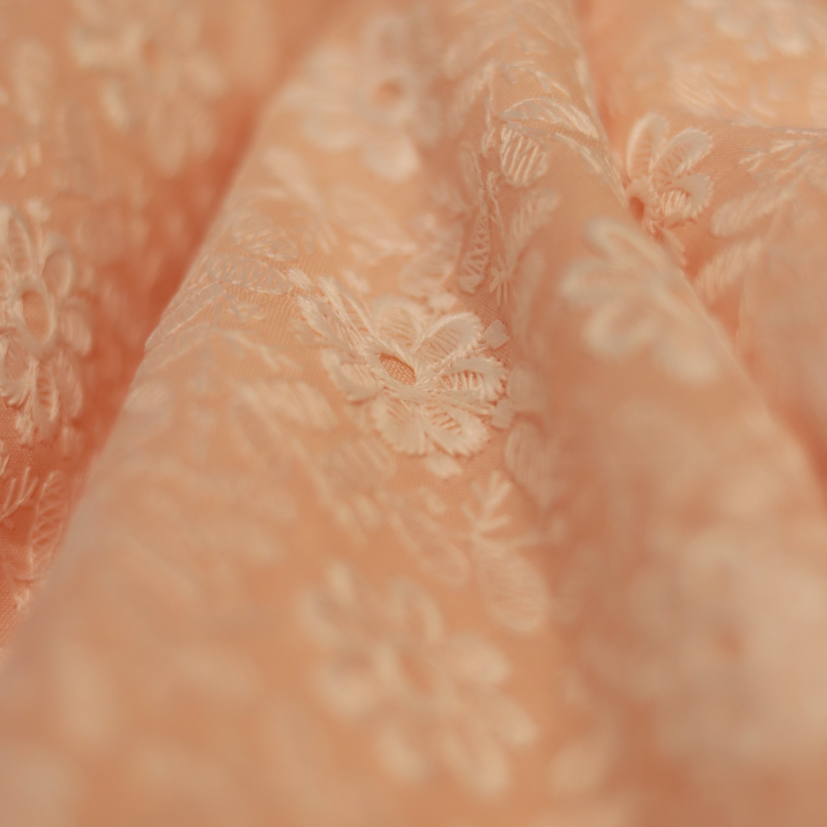 Load image into Gallery viewer, Peach Pure Cotton Fabric- 3355
