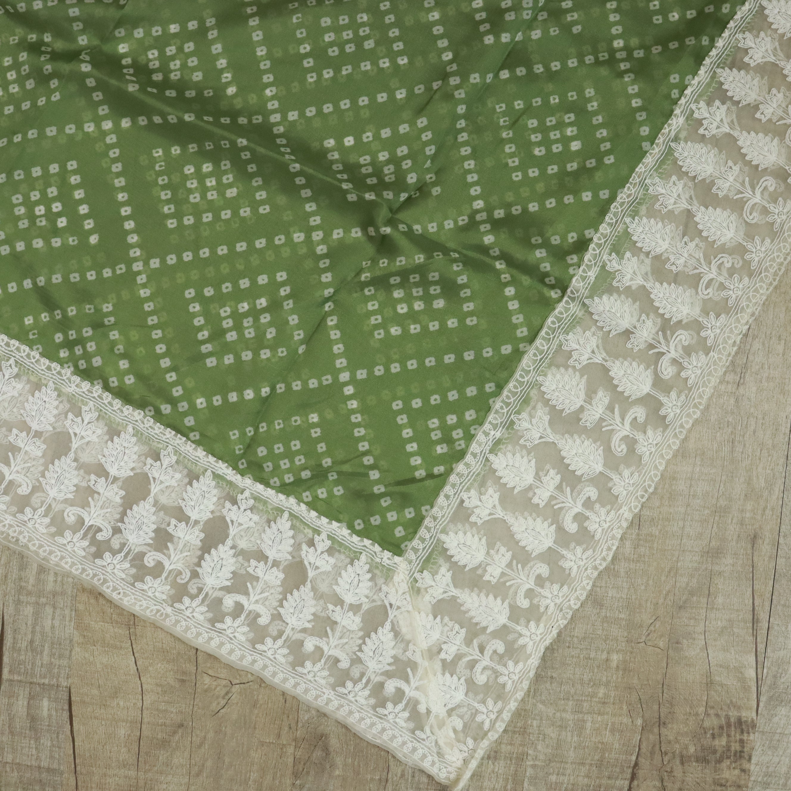 Load image into Gallery viewer, Bean Green Chanderi Cotton Unstitched Suit-3383
