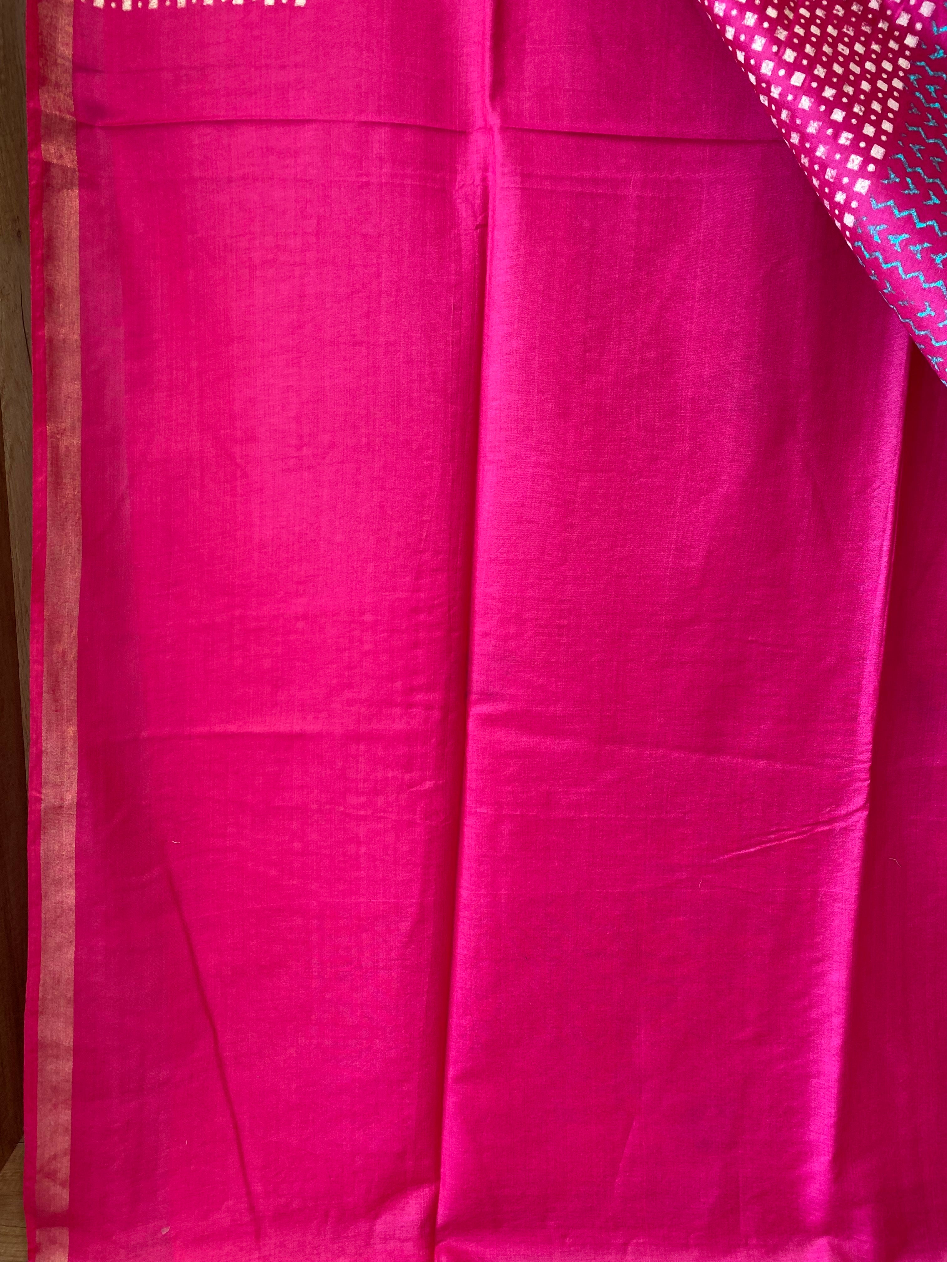Load image into Gallery viewer, Katan Silk Block Printed Saree 2077
