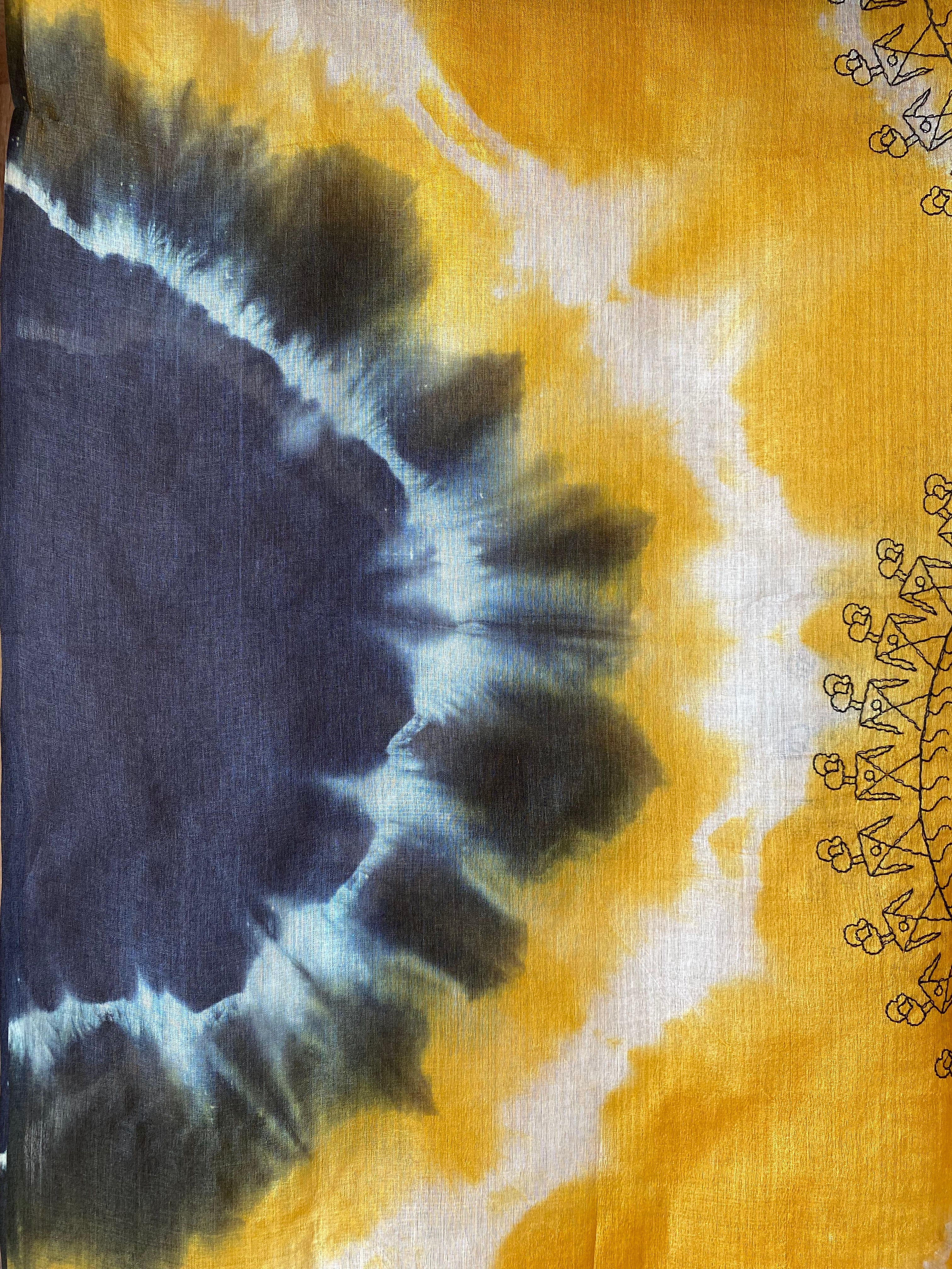 Load image into Gallery viewer, Tie and Dye Tussar Silk Dupatta
