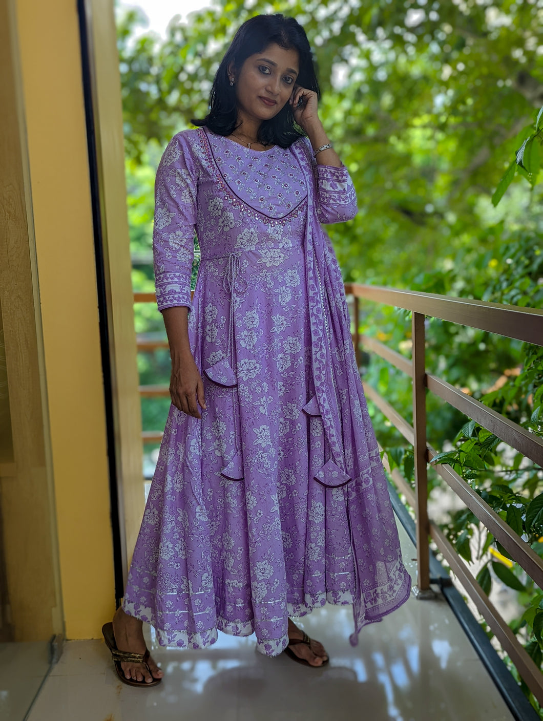 Jaipur Cotton Anarkali Stitched Suit-2573