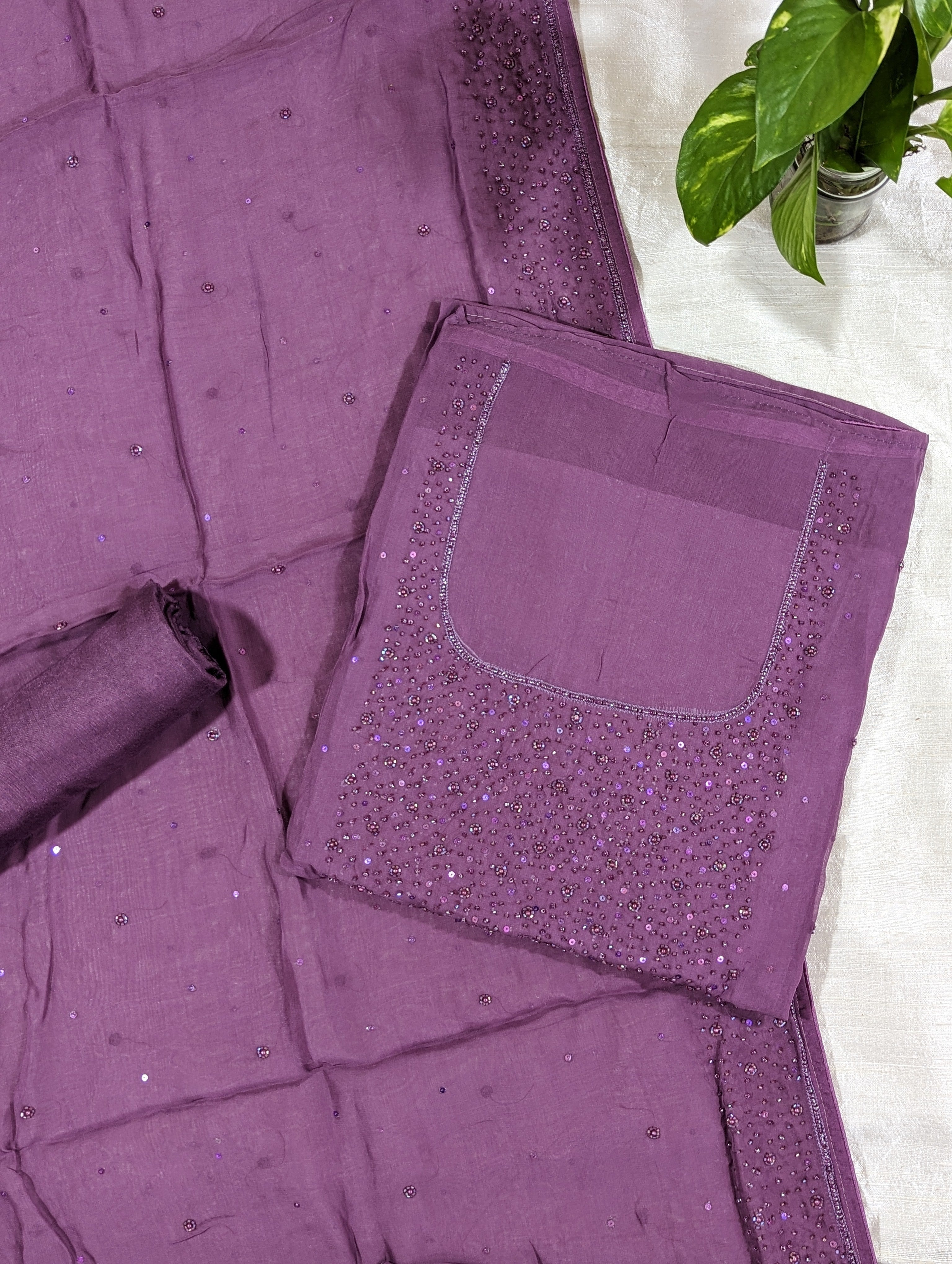 Load image into Gallery viewer, Light Orchid Pure Viscose Organza Unstitched Suits -2938
