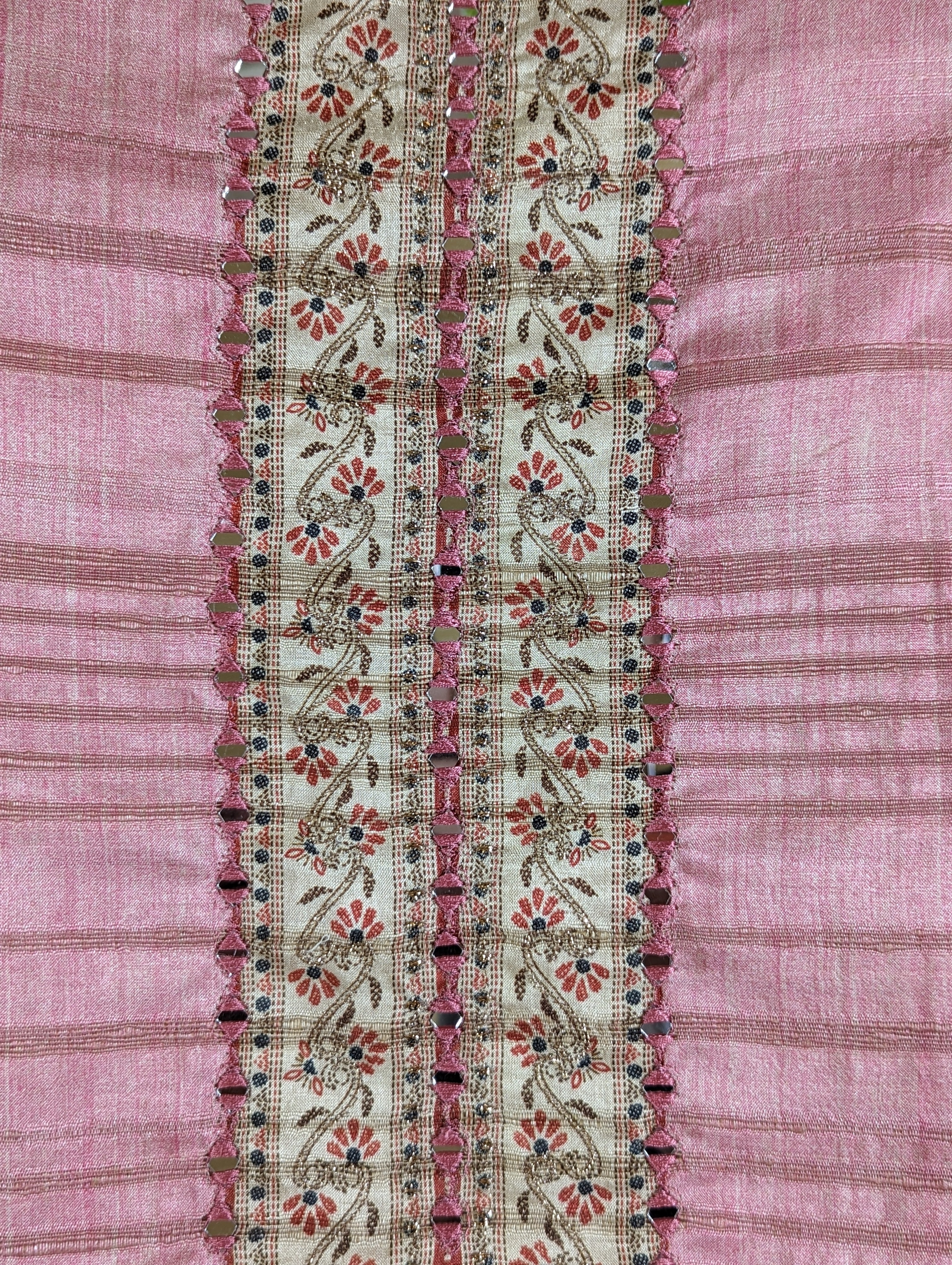 Load image into Gallery viewer, Pink Semi Tussar Unstitched Suits - 2945
