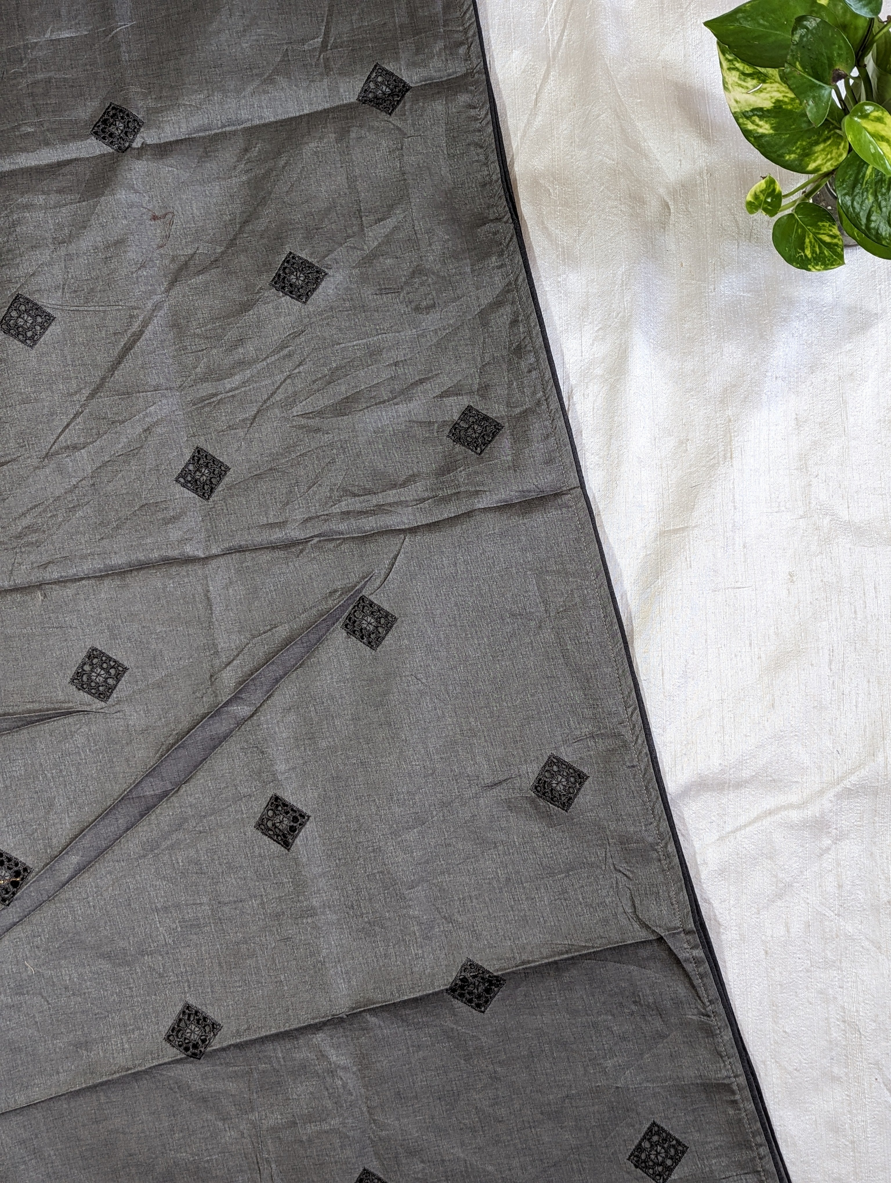 Load image into Gallery viewer, Grey Semi Silk Unstitched Suits - 2945
