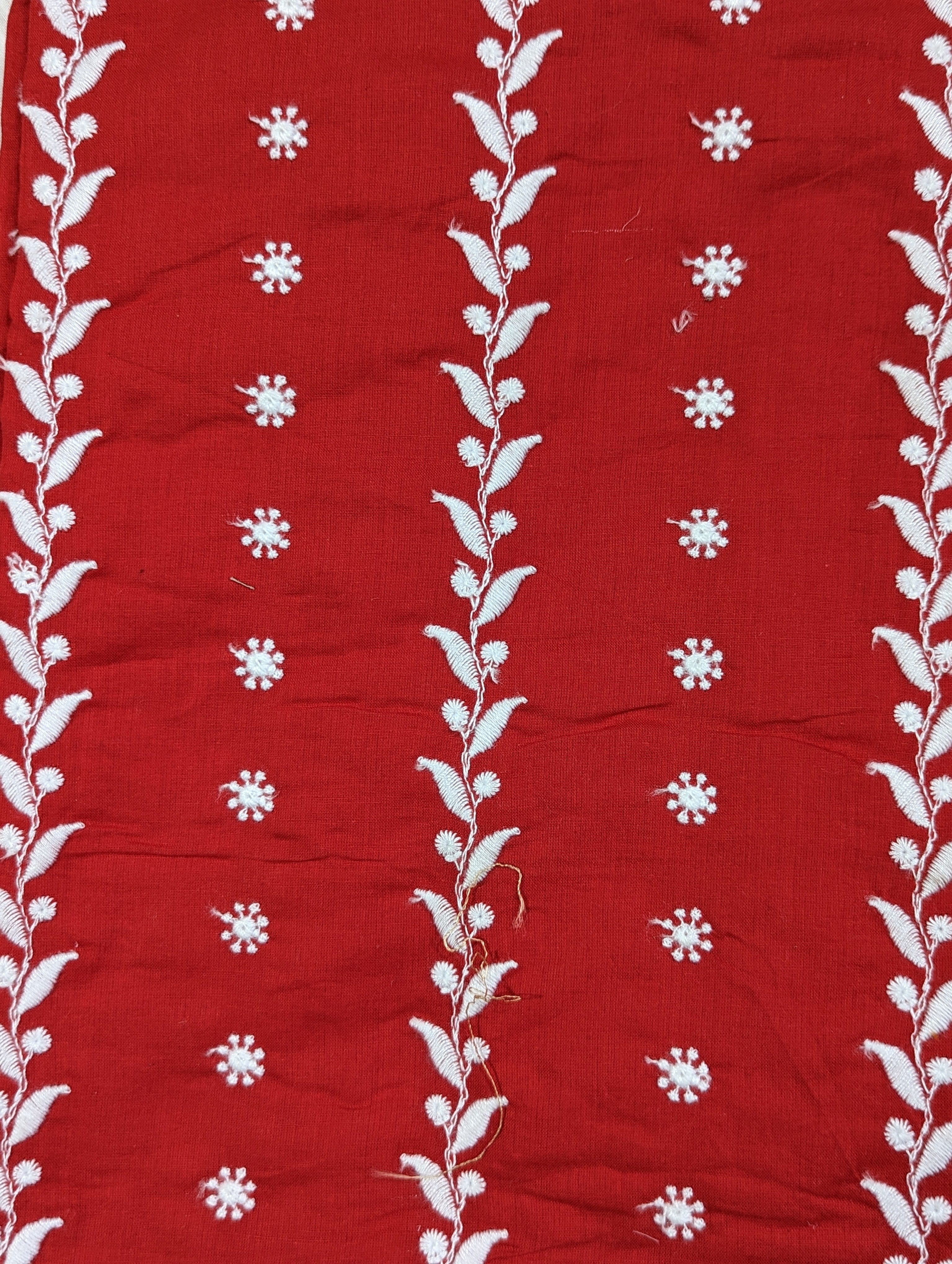 Load image into Gallery viewer, Red Pure Cotton Unstitched Suits - 2956
