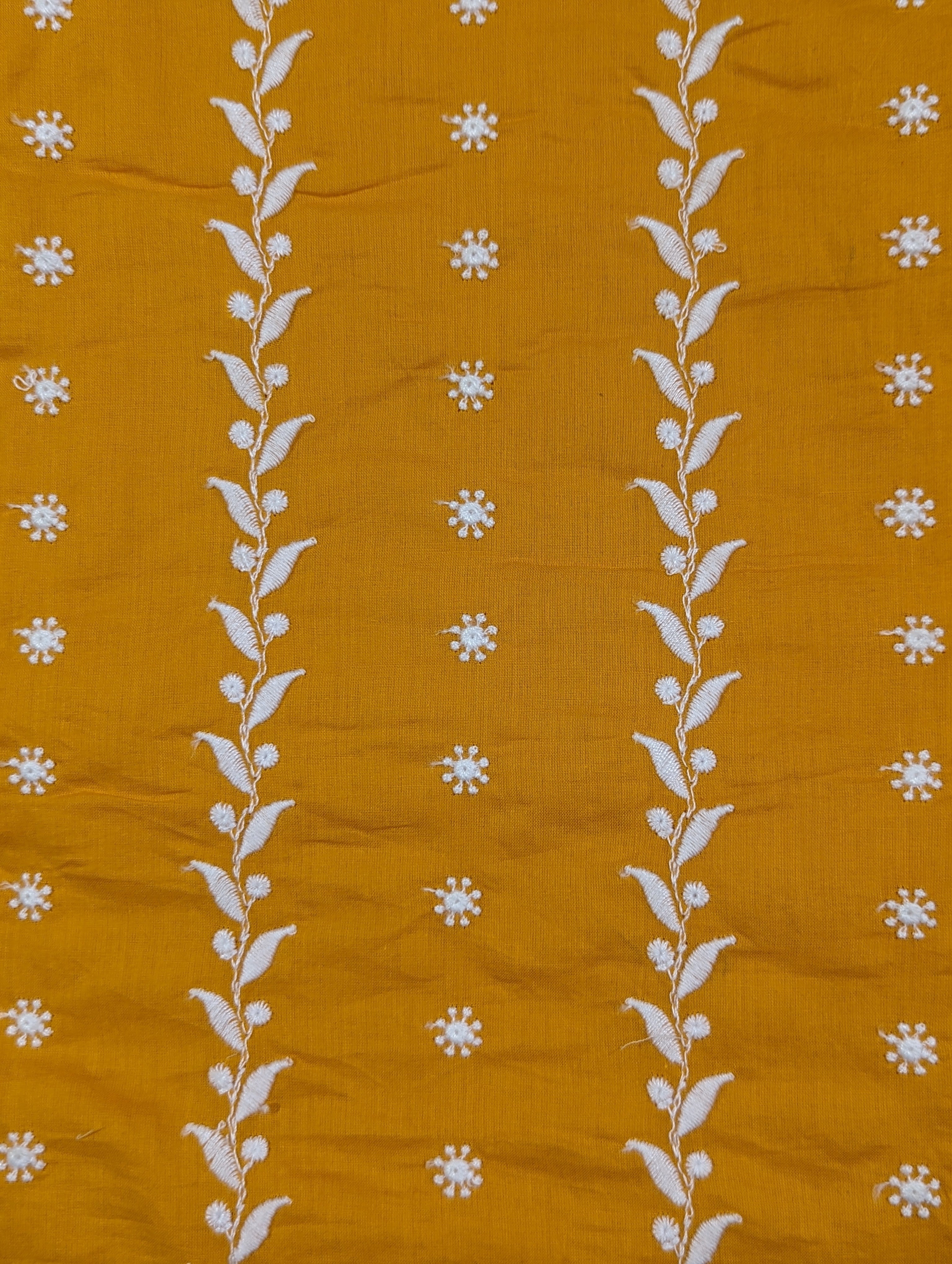 Load image into Gallery viewer, Mango Yellow Pure Cotton Unstitched Suits -2956

