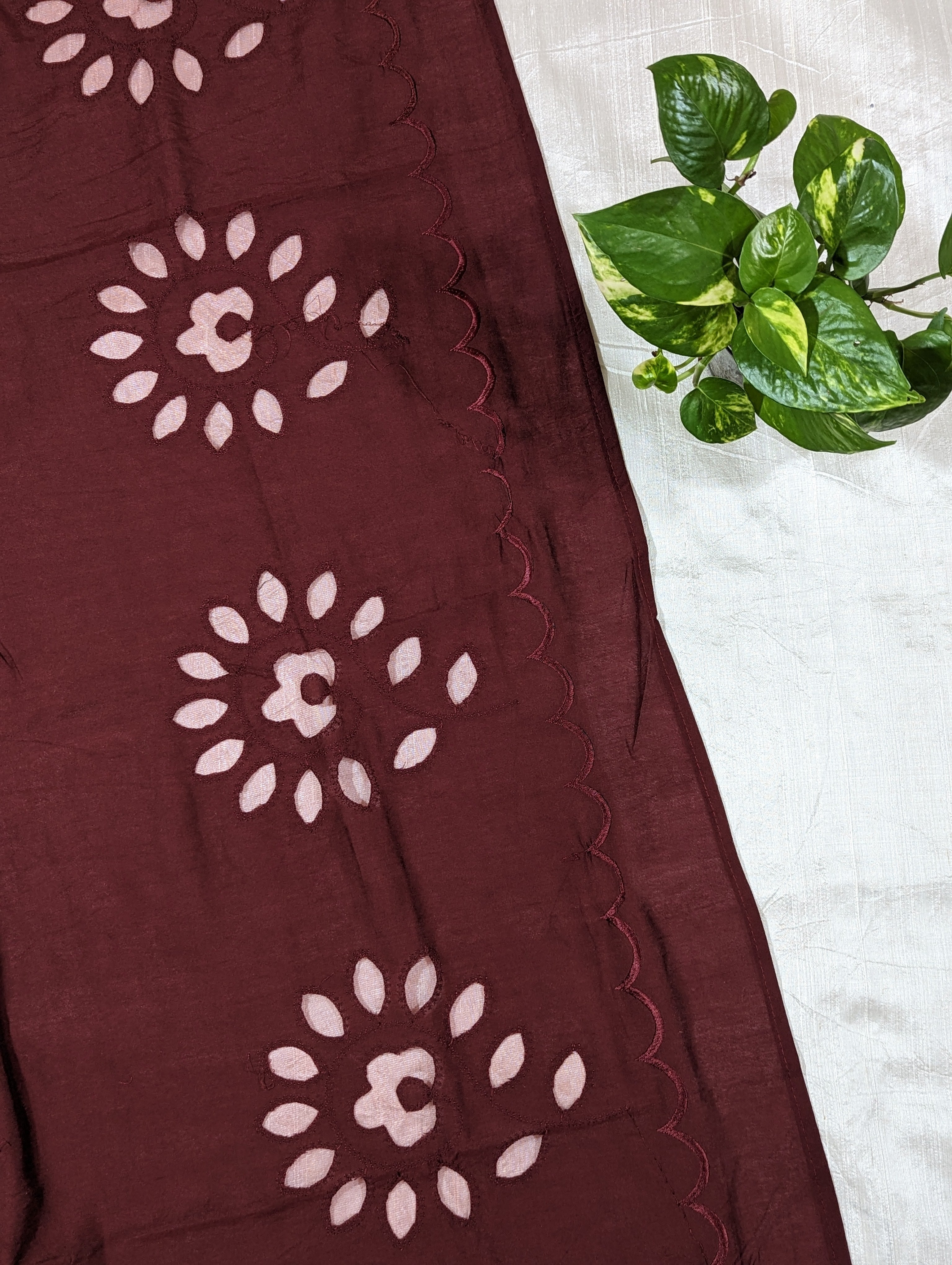 Load image into Gallery viewer, Maroon Semi Silk Unstitched Suit-2966
