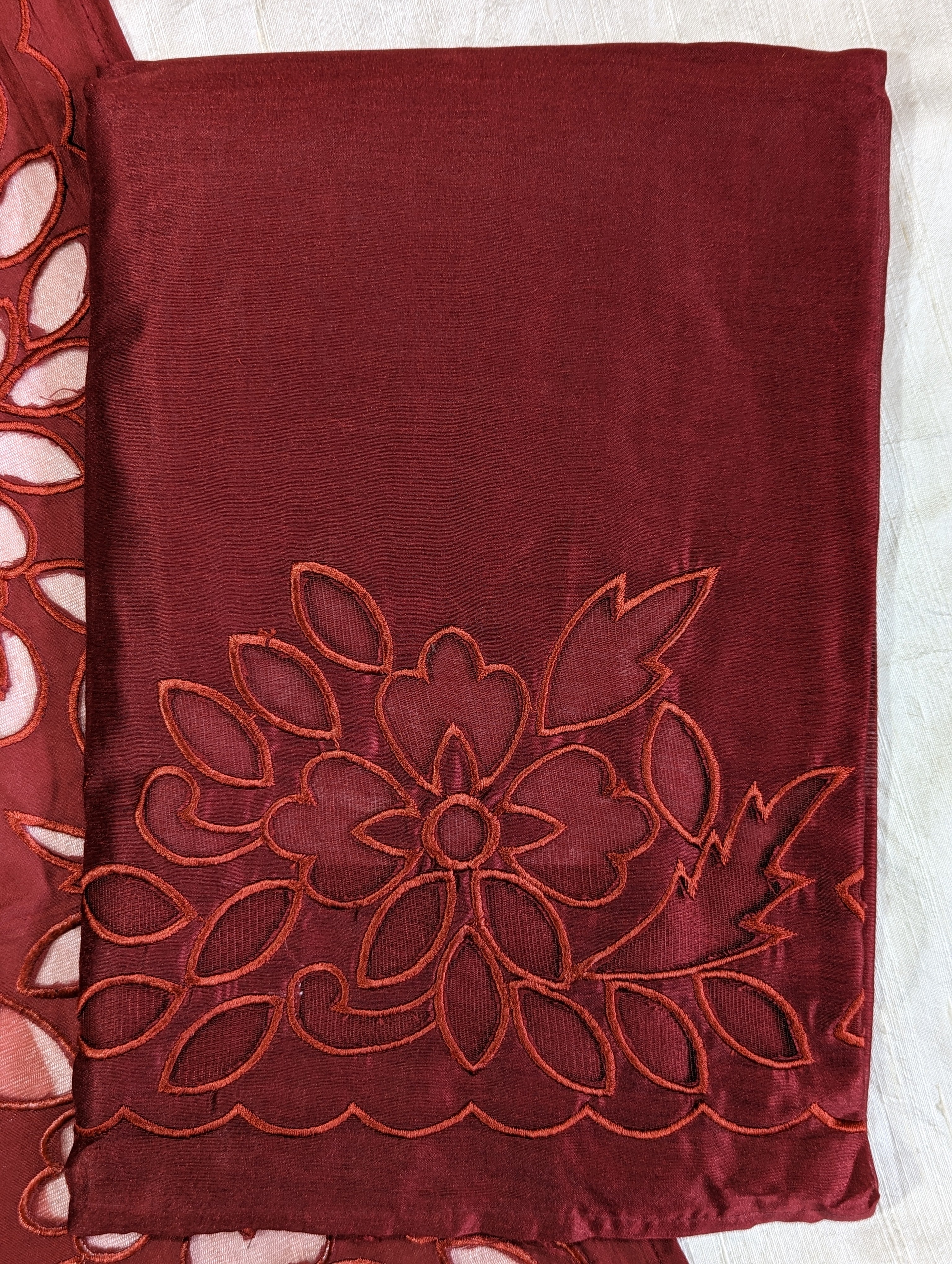 Load image into Gallery viewer, Maroon Chanderi Silk Unstitched Suits - 2968
