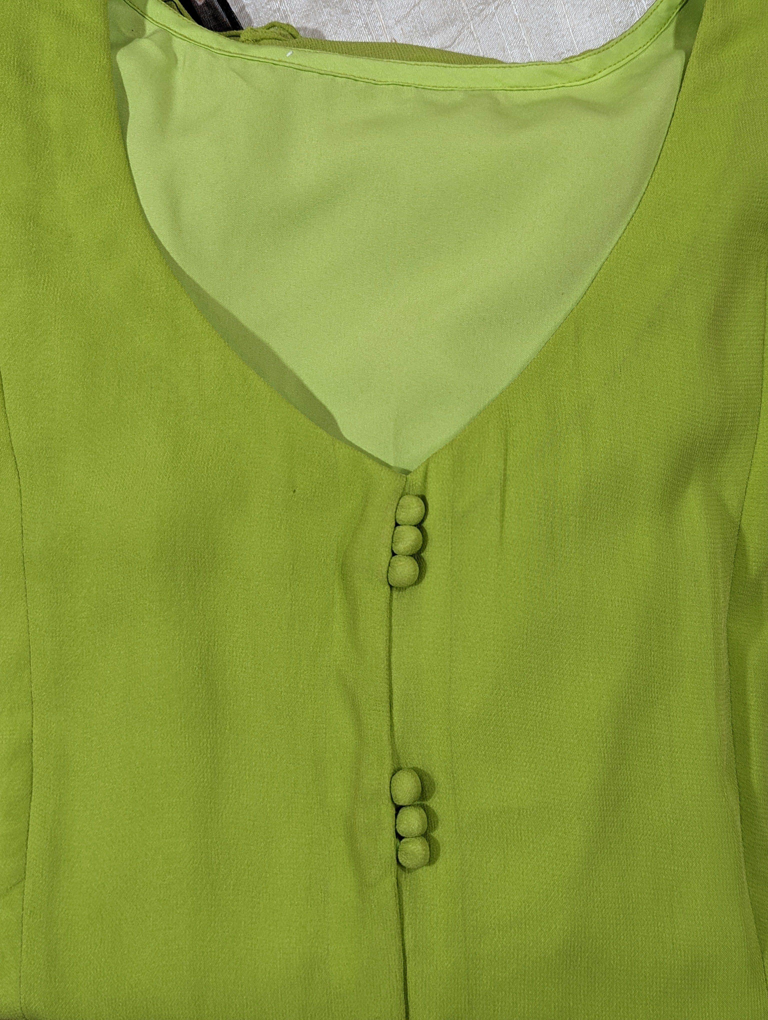 Load image into Gallery viewer, Lime Green Viscose Georgette Designer Wear Kurti And Dupatta .
