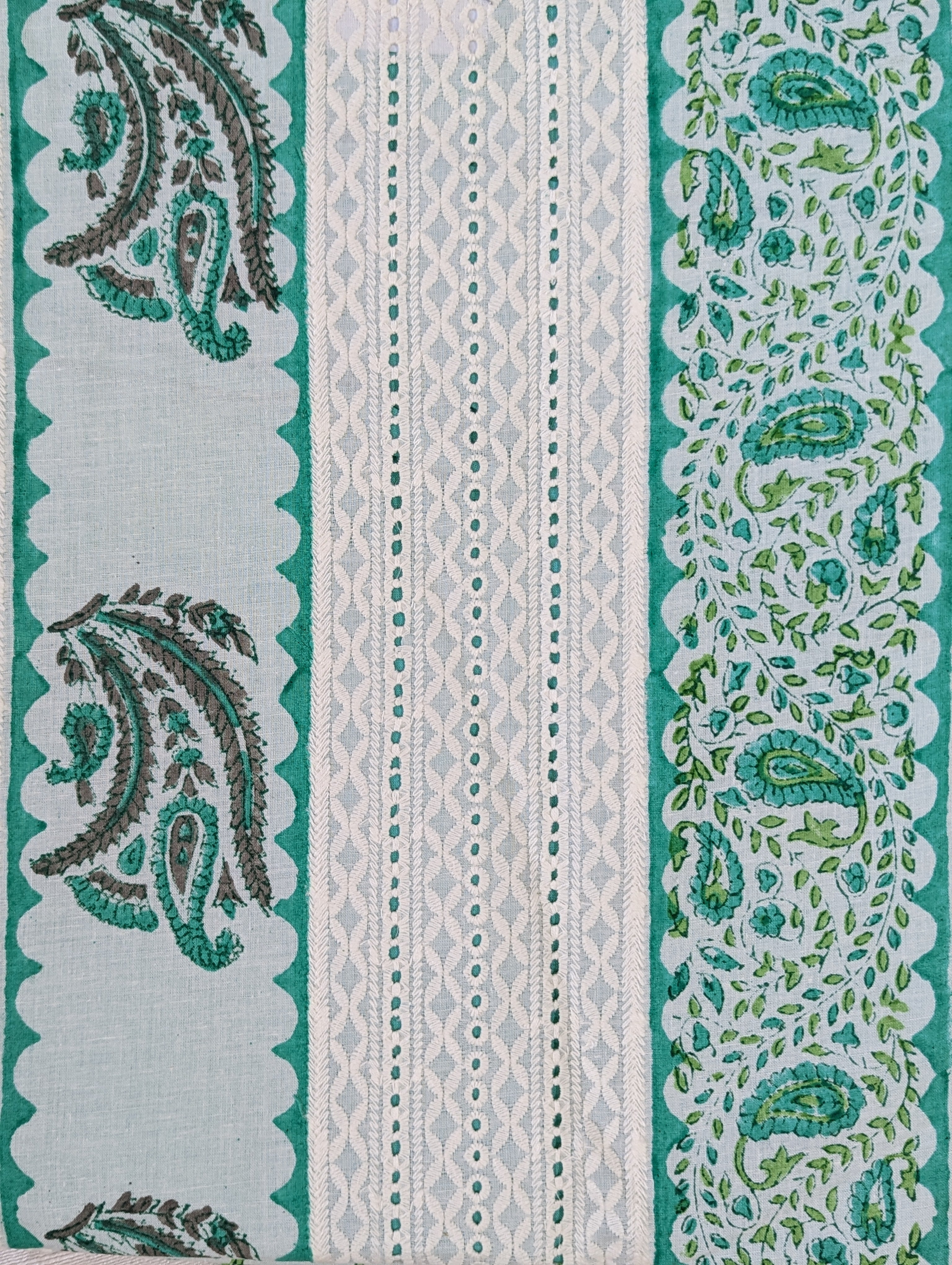 Load image into Gallery viewer, Turquoise Pure Cotton Unstitched Suit-3073
