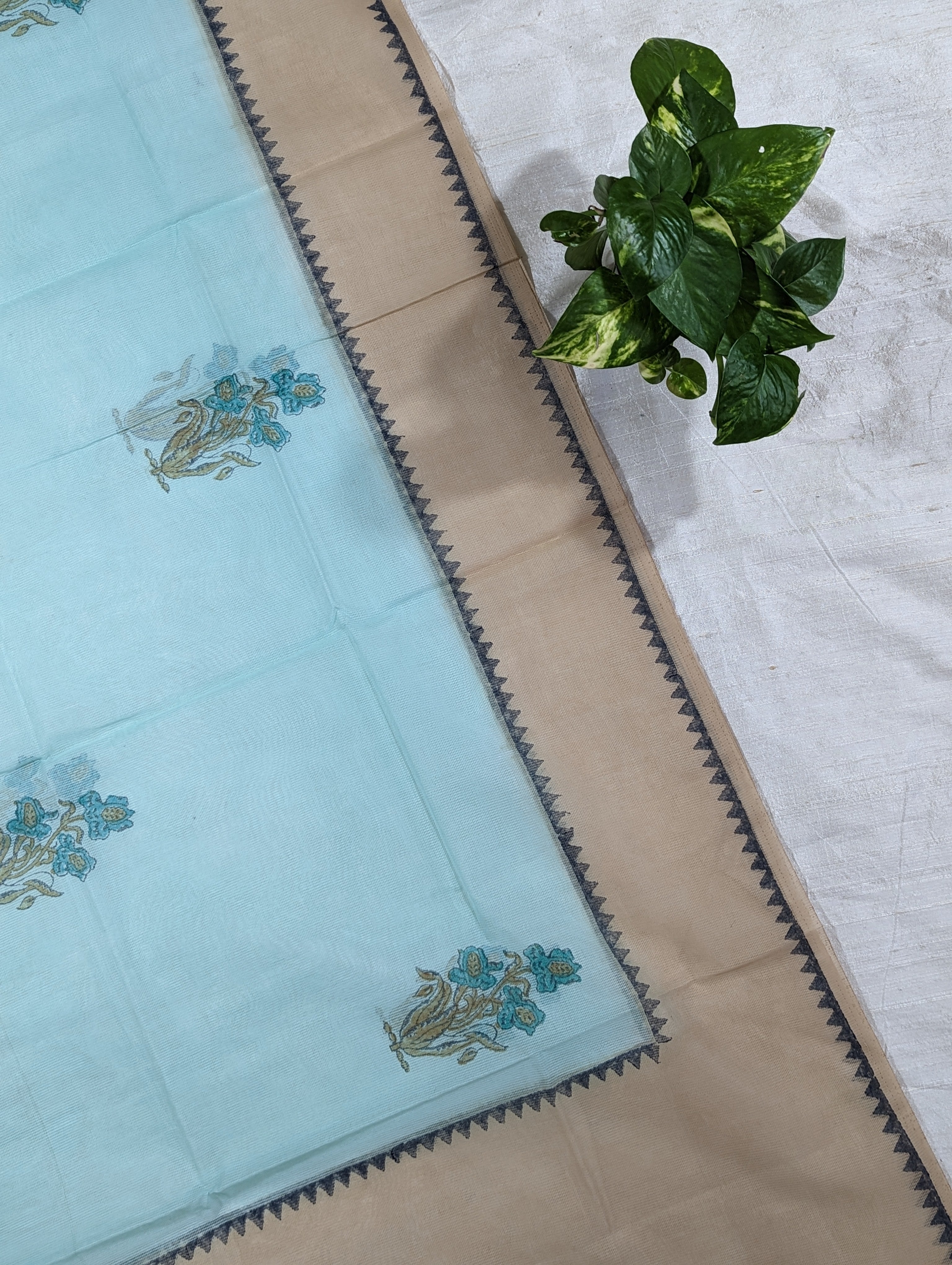 Load image into Gallery viewer, Light Turquoise Net Kotta Unstitched Suit-3287
