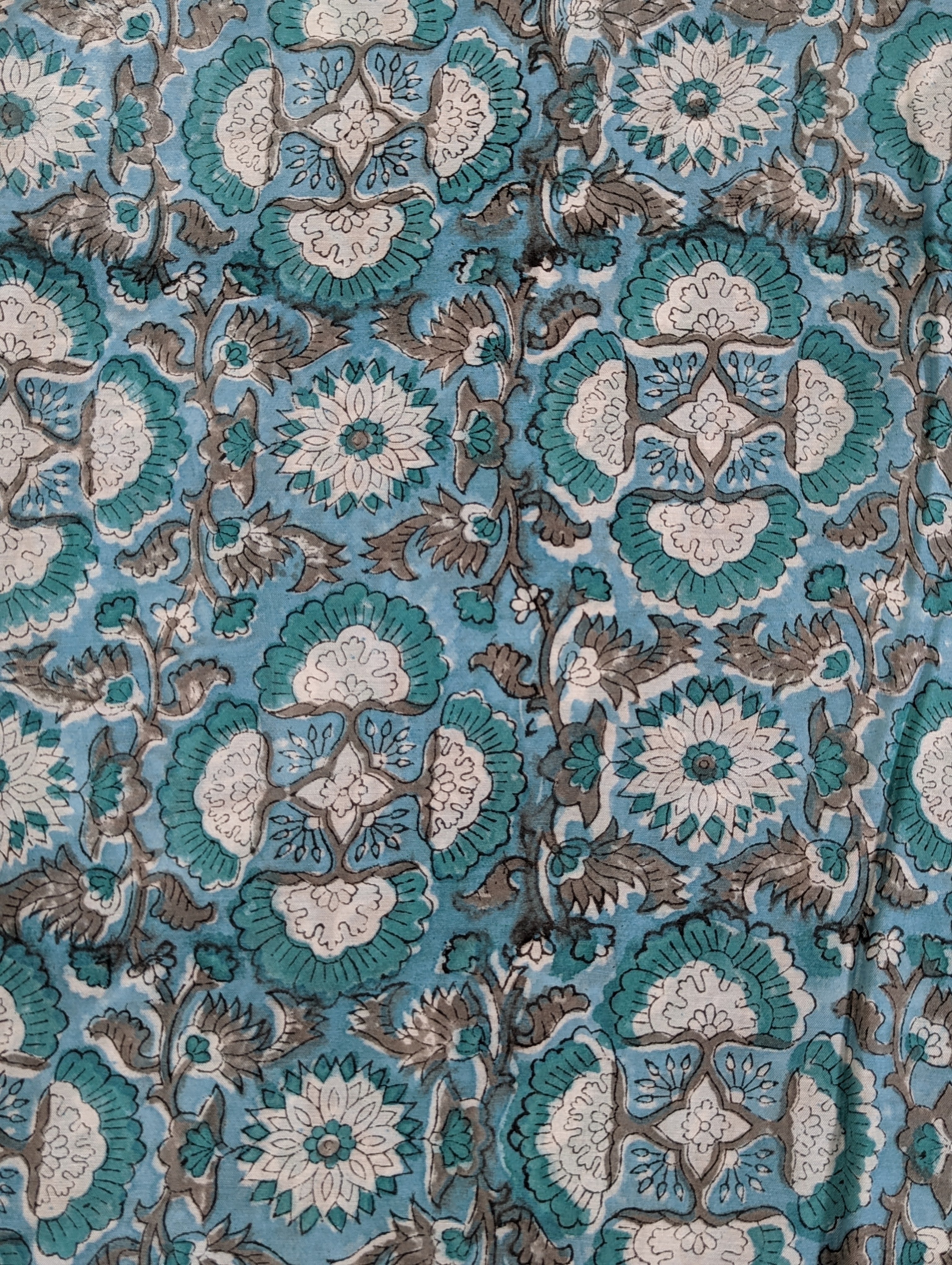 Load image into Gallery viewer, Turquoise Blue And Green Modal Muslin Silk Unstitched Suit-2990
