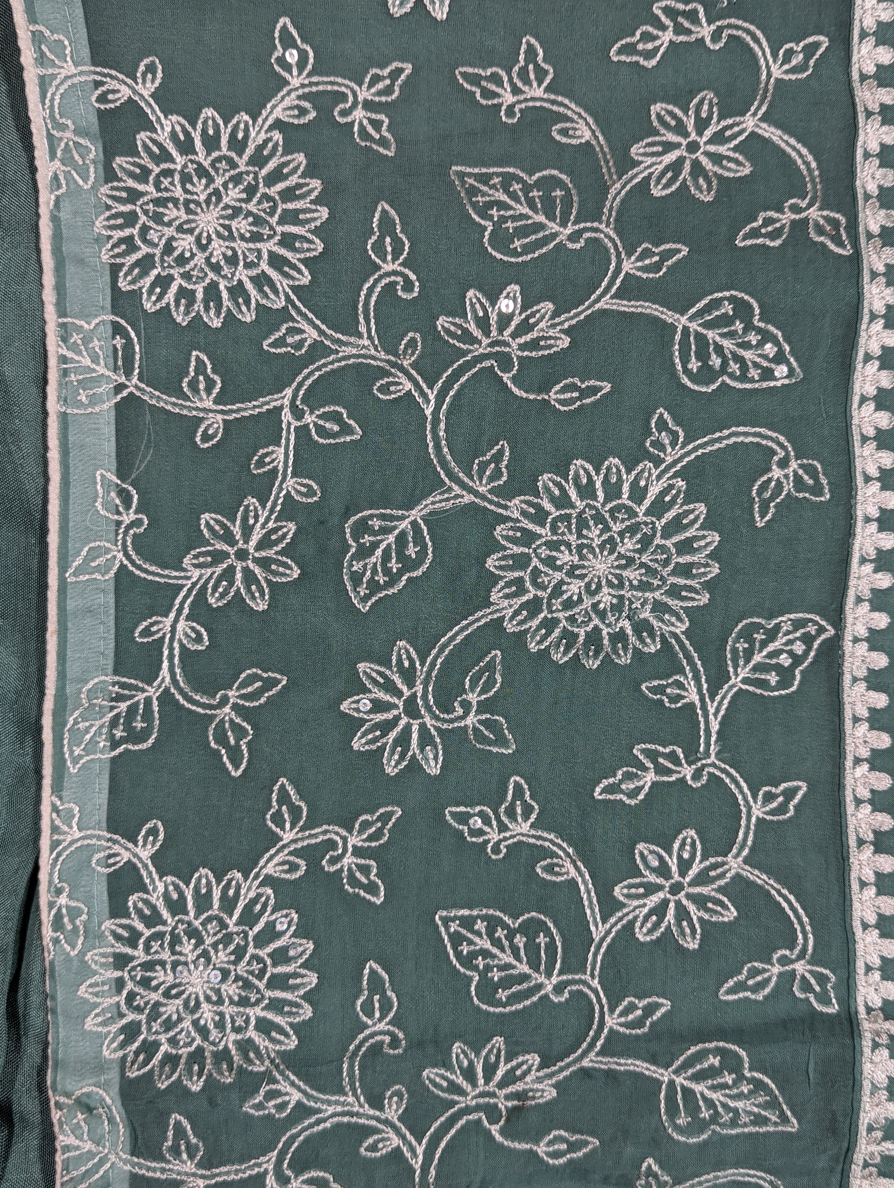 Load image into Gallery viewer, Patel Teal Green Organza Viscose Unstitched Suit-3345
