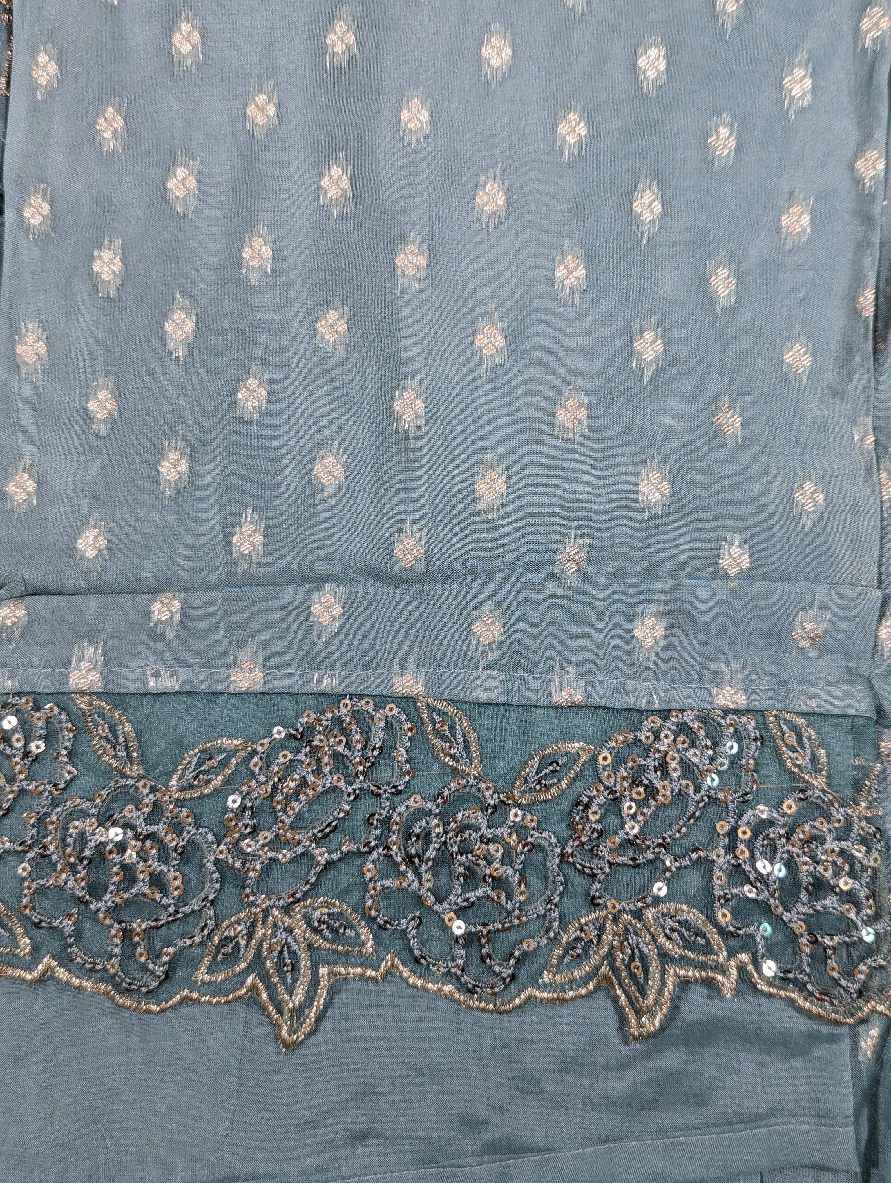 Load image into Gallery viewer, Powder Blue Pure Viscose Organza Unstitched Suit-3091
